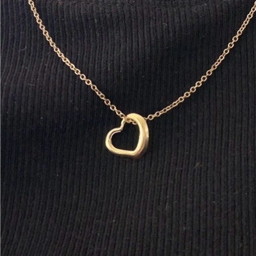 14K Yellow Gold Classic Polished Fine Jewelry Heart Shaped Pendant